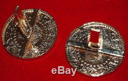 Turkish Kemal Ataturk Pure Gold Cufflinks C 2003 Large Gold Coins. 23.2 Grams