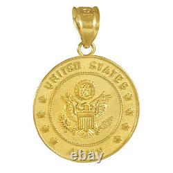 U. S. A. Army Solid Gold Coin Pendant