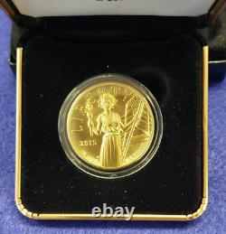 U. S. Mint 2015 W American Liberty High Relief $100 Gold Coin with OGP & COA