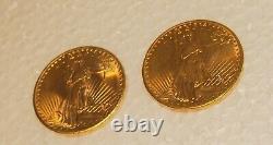 Us $20.00 Gold Coins Circa 1913 D & 1928 Eagle 66.80 Grams Price Is For 1 Only