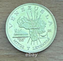 Venezuela 1959 Gold 12.2 gram Medal Indian Chiefs Terepaima UNC