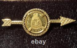 Venezuela Caciques Urimare Gold Coin Pin