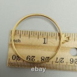 Vintage 14K Gold Coin Holder Pendant for $20 Gold Piece Mount Charm 2.3 Grams