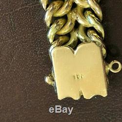 Vintage 18K Gold Charm Bracelet Etruscan Mexico 20 Pesos Coin 4 Charms 139 Grams