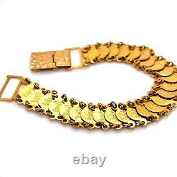 Vintage 18k Yellow Gold Liberty Head Coin Bracelet 14.2 Grams 7 13 MM