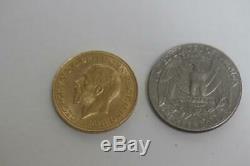Vintage 1932 Great Britain Gold Full Sovereign Coin George V 22K 8 Grams