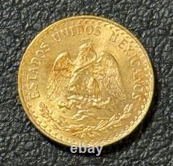 Vintage 1945 1.66 Gram. 900 Fine Gold Mexico Dos Pesos Coin Rare. 0482 Oz Gold