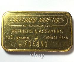 Vintage Engelhard Industries 100 Grams Gold Bar. Great Collector's Item