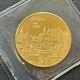 Vintage German City Achen 1650 Aquas Granum Anniversary 4 Gram Gold Medal, Ogp