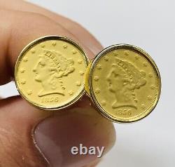 Vintage Gold Coin Earrings-7 Grams