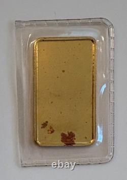 Vintage Johnson Matthey & M 5 Grams Fine. 9999 Gold Bar Sealed Super Rare