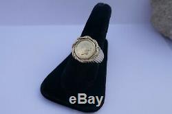 Vintage Men's 14K Yellow Gold US 1 Dollar Gold Coin Ring Size 10.25 12.8 grams