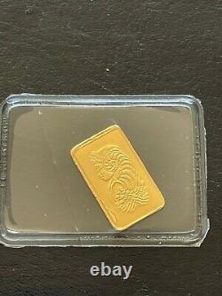 Vintage Pamp Suisse 1 gram. 999 Gold Bar Mint Sealed Very Rare No Serial