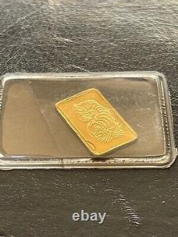 Vintage Pamp Suisse 1 gram. 999 Gold Bar Mint Sealed Very Rare No Serial