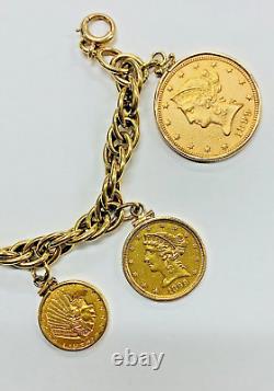 Vintage US Gold Coin Bracelet-71 Grams 8 in length