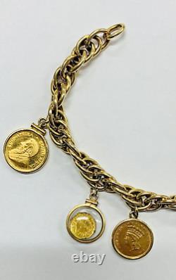 Vintage US Gold Coin Bracelet-71 Grams 8 in length