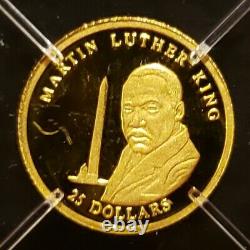 WORLD'S SMALLEST GOLD COIN, Liberia Gold 24K Pure Gold Coins. 73 Gram & COA. MLK