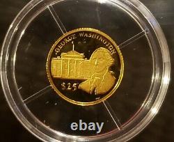 WORLD'S SMALLEST GOLD COIN, Liberia Gold 24K Pure Gold Coins. 73 Gram & COA. RARE