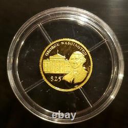 WORLD'S SMALLEST GOLD COIN, Liberia Gold 24K Pure Gold Coins. 73 Gram & COA. RARE
